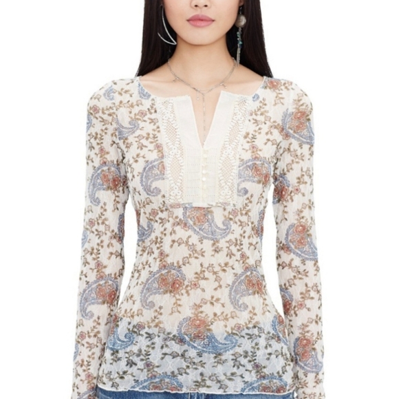 Ralph Lauren Denim & Supply paisley lace top Size Medium - Picture 7 of 12